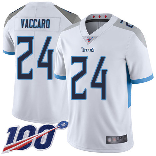 Tennessee Titans Limited White Men Kenny Vaccaro Road Jersey NFL Football #24 100th Season Vapor Untouchable->tennessee titans->NFL Jersey